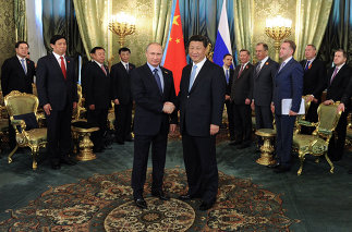 Президент Российской Федерации Владимир Путин и Председатель Китайской Народной Республики Си Цзиньпин