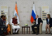 Беседа Президента Российской Федерации Владимира Путина с Премьер-министром Индии Нарендрой Моди