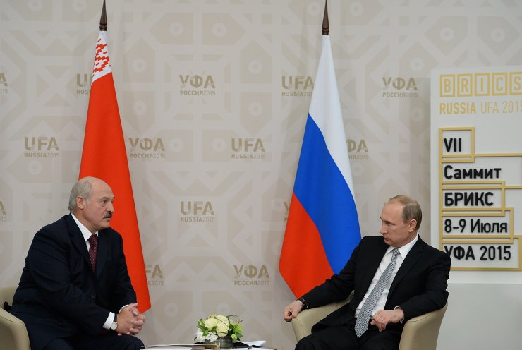 Беседа Президента Российской Федерации Владимира Путина с Президентом Республики Белоруссия Александром Лукашенко