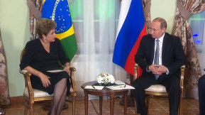 Беседа Президента России Владимира Путина с Президентом Бразилии Дилмой Роуссефф